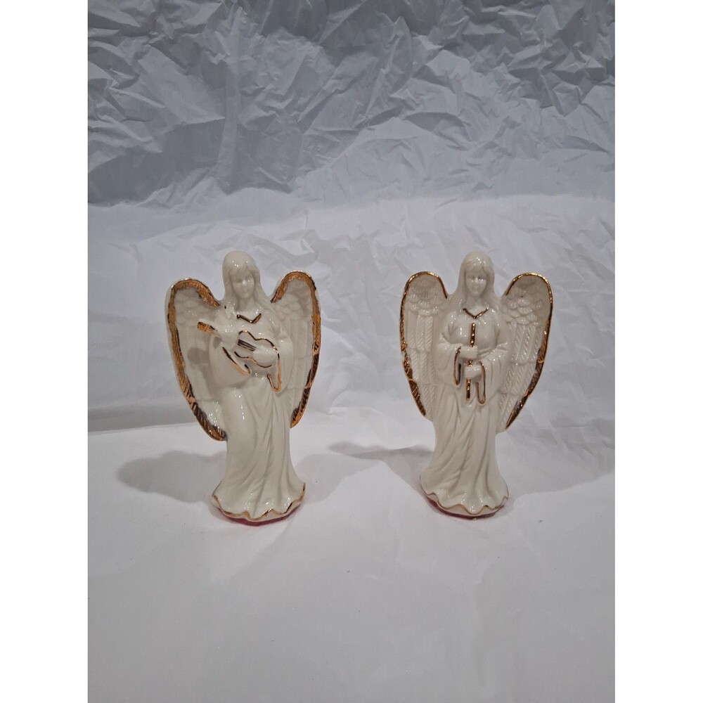 Vintage Porcelain Angels, Set of 2